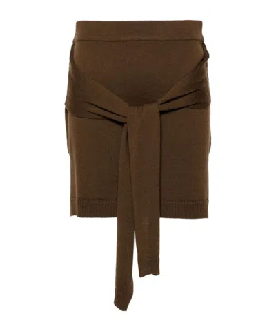 LEMAIRE LEMAIRE TROMPE L'OEIL KNOTTED MINI SKIRT