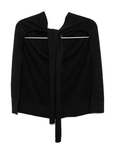 Lemaire Trompe L'oeil Scarf In Black