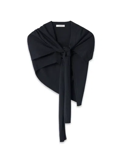 Lemaire Trompe L'oeil Scarf In Black