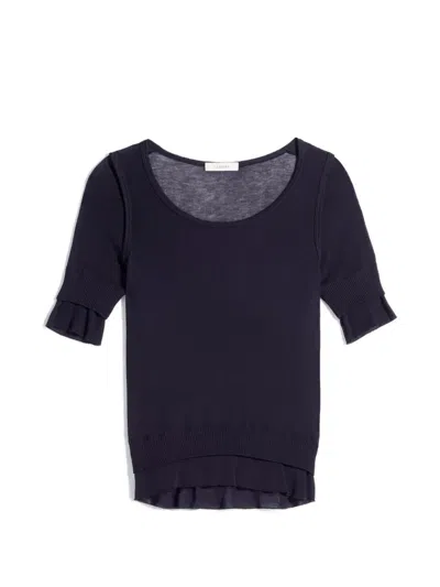 Lemaire Trompe L'oeil Short-sleeve Top In Blue