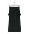 Lemaire Tie-around Ribbed Midi Skirt In Black