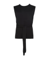 Lemaire Trompe L'oeil Sleeveless Sweater In Black