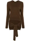Lemaire Trompe-l Il Panel Sweater In Brown