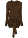 Lemaire Trompe-l Il Panel Sweater In Brown