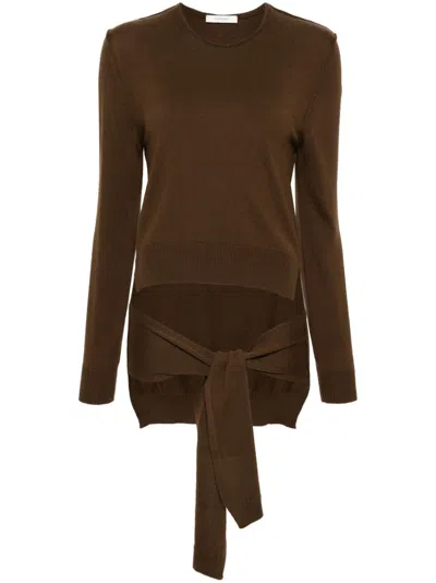 Lemaire Trompe-l Il Panel Sweater In Brown
