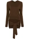 Lemaire Trompe-l Il Panel Sweater In Brown