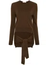 Lemaire Trompe-l Il Panel Sweater In Brown