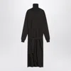 Lemaire Brown Trompeloeil Woolblend Dress In Brown