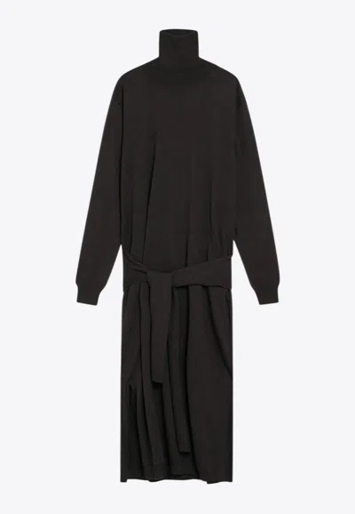 LEMAIRE TROMPE-L'OEIL WOOL-BLEND DRESS