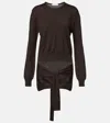 Lemaire Trompe L'oeil Wool-blend Sweater In Brown