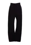 Lemaire High-rise Waist Straight Leg Trousers In Black