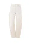 Lemaire Five Pocket Pants In Creamy White