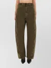 Lemaire Trousers Wide Leg Belt Loops In Green