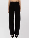 Lemaire Trousers With Twisted Belt And Wide Leg In Black