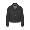 Lemaire Long Sleeve Trucker Jacket With Chest Pockets In Black