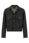 Lemaire Trucker Jacket In Blue