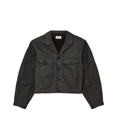 Lemaire Trucker Jacket In Dark Brown