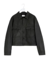 Lemaire Buttoned Trucker Jacket In Dark Chocolate