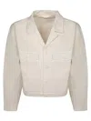 Lemaire Ecru Blazer With Classic Collar In White