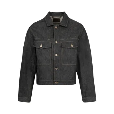 Pre-owned Lemaire Trucker Jacket 'slate' | Grey | Men's Size 48 In Gray
