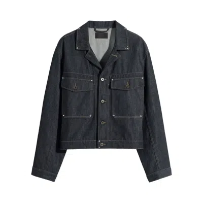 Pre-owned Lemaire Trucker Studs Jacket 'slate' | Grey | Men's Size 48 In Gray