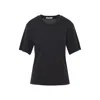 Lemaire Basic Crewneck T-shirt In Black