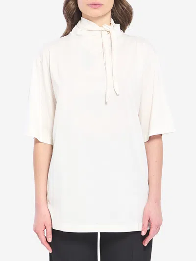 Lemaire Tshirt With Scarf In White