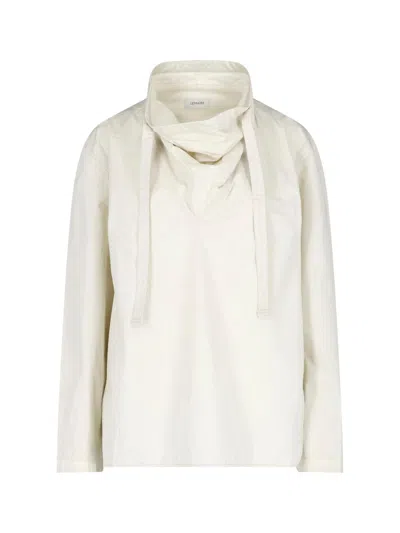Lemaire T-shirt With A High Neck In White
