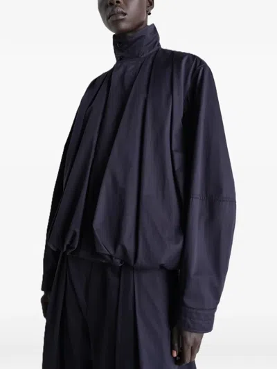 Lemaire Turtleneck Jacket In Blue