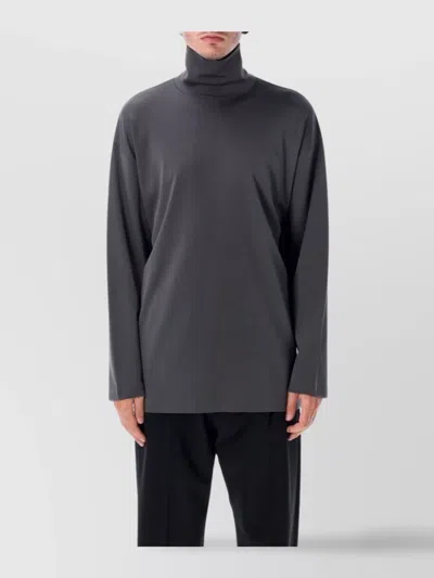 Lemaire Turtleneck Long Sleeve T-shirt In Black
