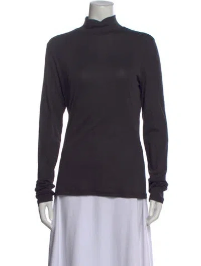 Pre-owned Lemaire Turtleneck Long Sleeve Top In Gray
