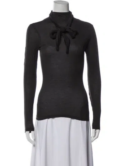 Pre-owned Lemaire Turtleneck Long Sleeve Top In Gray