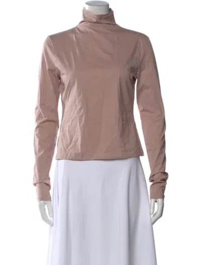 Pre-owned Lemaire Turtleneck Long Sleeve Top In Pink