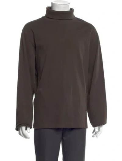 Pre-owned Lemaire Turtleneck Long Sleeve T-shirt In Brown