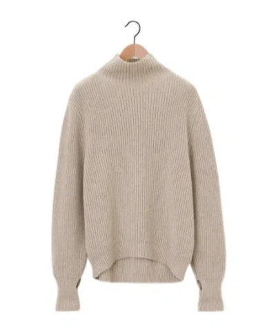 Lemaire Turtleneck Pullover In Nude