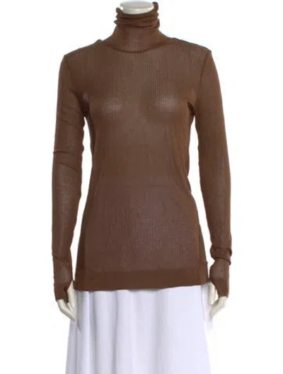Pre-owned Lemaire Turtleneck Sweater In Brown