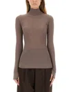 Lemaire Turtleneck Top In Brown