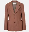 Lemaire Womens Rosy Brown Tailored Single-breasted Woven Blazer In Brown