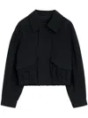Lemaire Long-sleeved Casual Jacket In Black