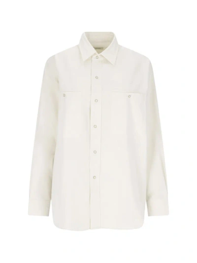 Lemaire Twill Button In White