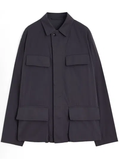 Lemaire Twill Shirt Jacket In Grey