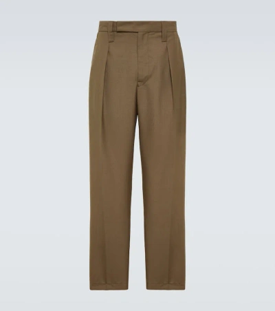Lemaire Twill Straight Pants In Beige