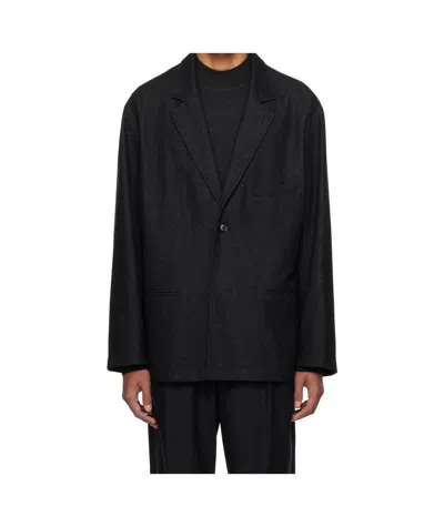 Lemaire Twill Suit Coat In Black
