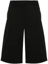 Lemaire Twill-weave Bermuda Shorts In Black