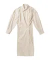 Lemaire Twisted Cotton Poplin Midi Shirt Dress In Nude