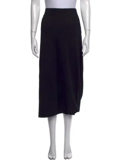 Pre-owned Lemaire Twisted Asymmetric Hem Midi Length Skirt In Black