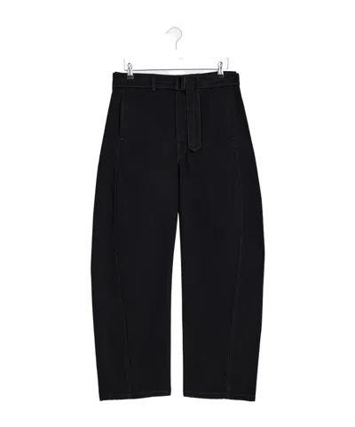 Lemaire Twisted Belt Pants In Black