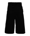 Lemaire Twisted Belted Bermuda In Black