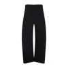 Lemaire High-waisted Wide-leg Black Trousers With Tailored Belt In Black