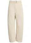 Lemaire Twisted Belted Denim Trousers In Neutral